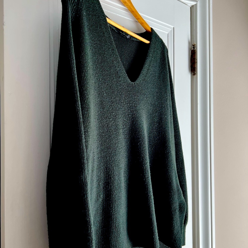 Athleta V-Neck Tunic Side Split Sweater - image 2